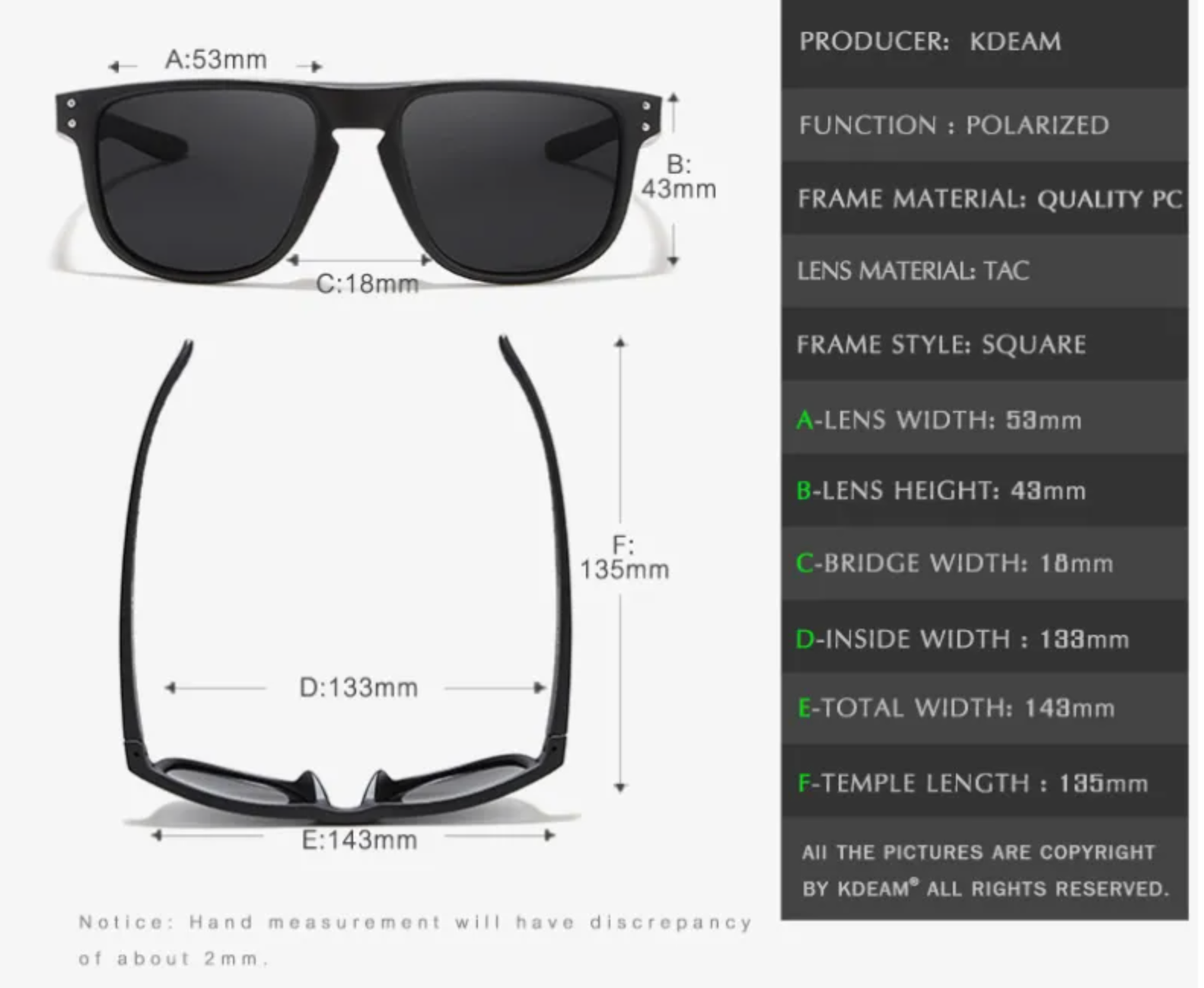 Polarized UV400 Sunglasses