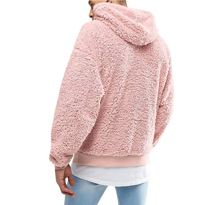 Men's Hoodie with Plush Fabric