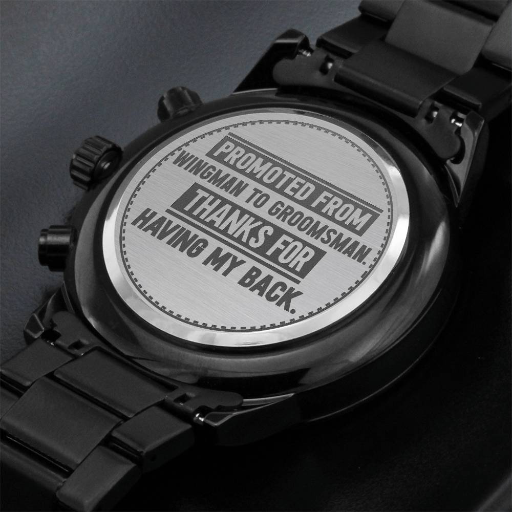 Engraved Groomsman Watch – Unique Wedding Party Gift for Him