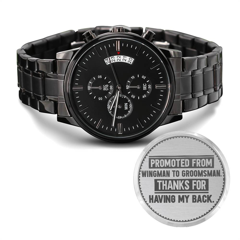 Engraved Groomsman Watch – Unique Wedding Party Gift for Him