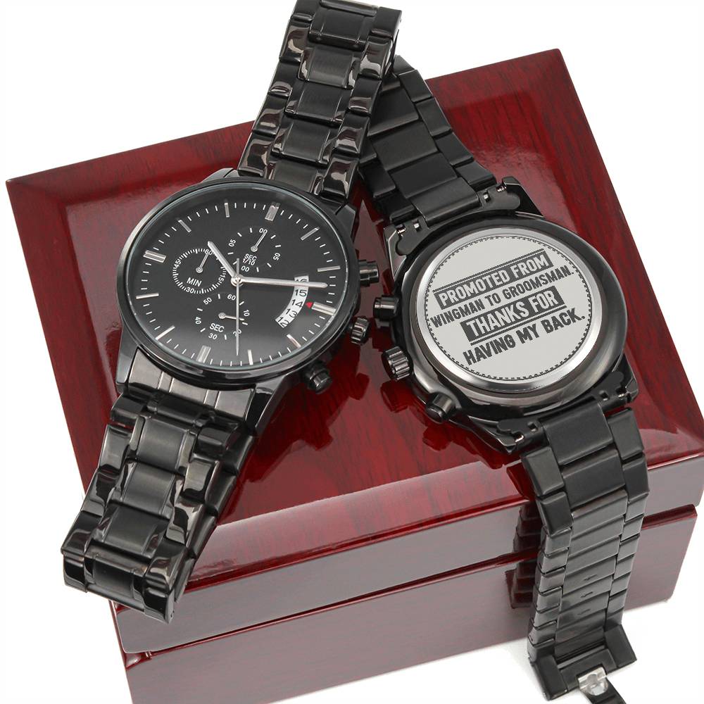 Engraved Groomsman Watch – Unique Wedding Party Gift for Him