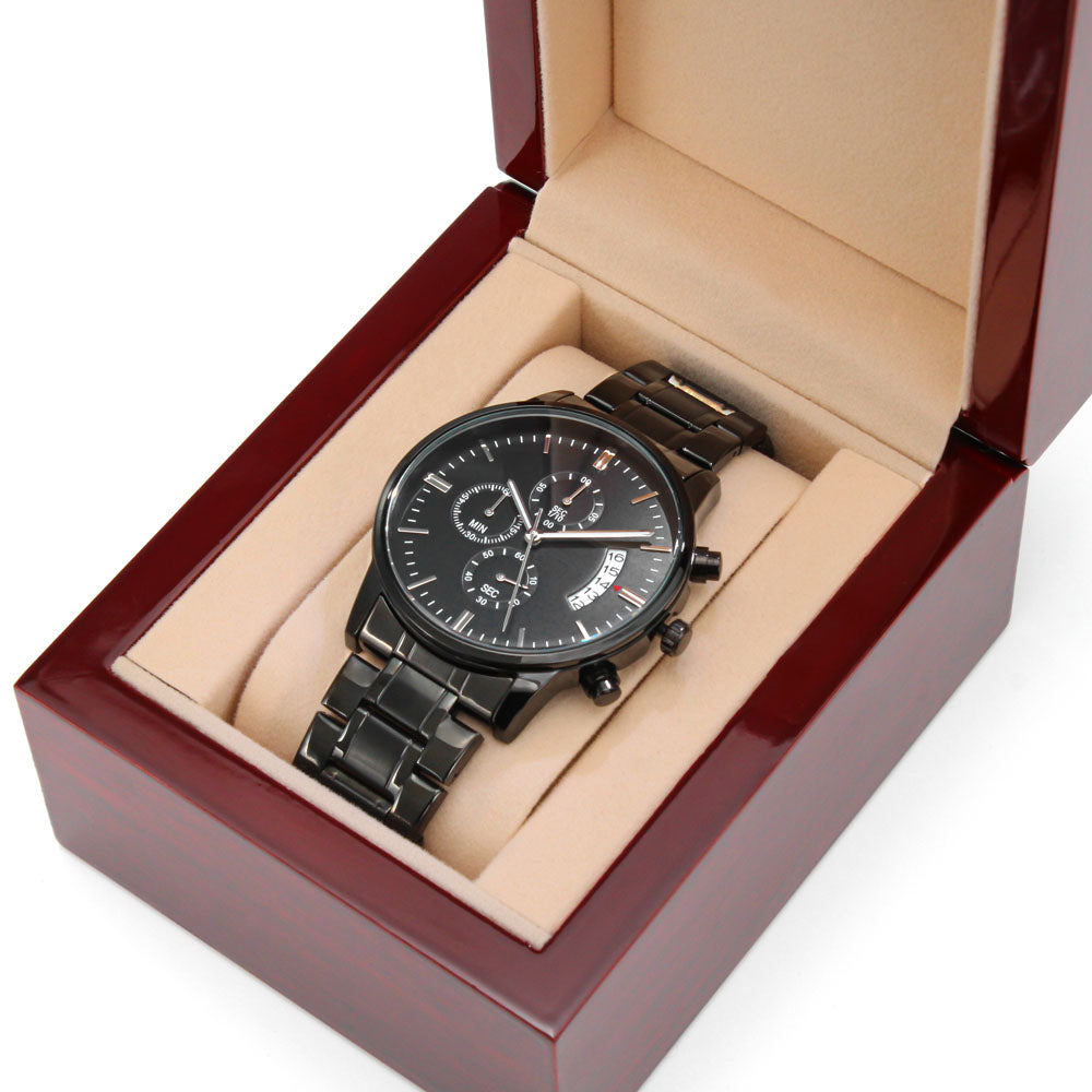 Engraved Men's Watch – "We've Got Your Six" | Unique Gift for Him