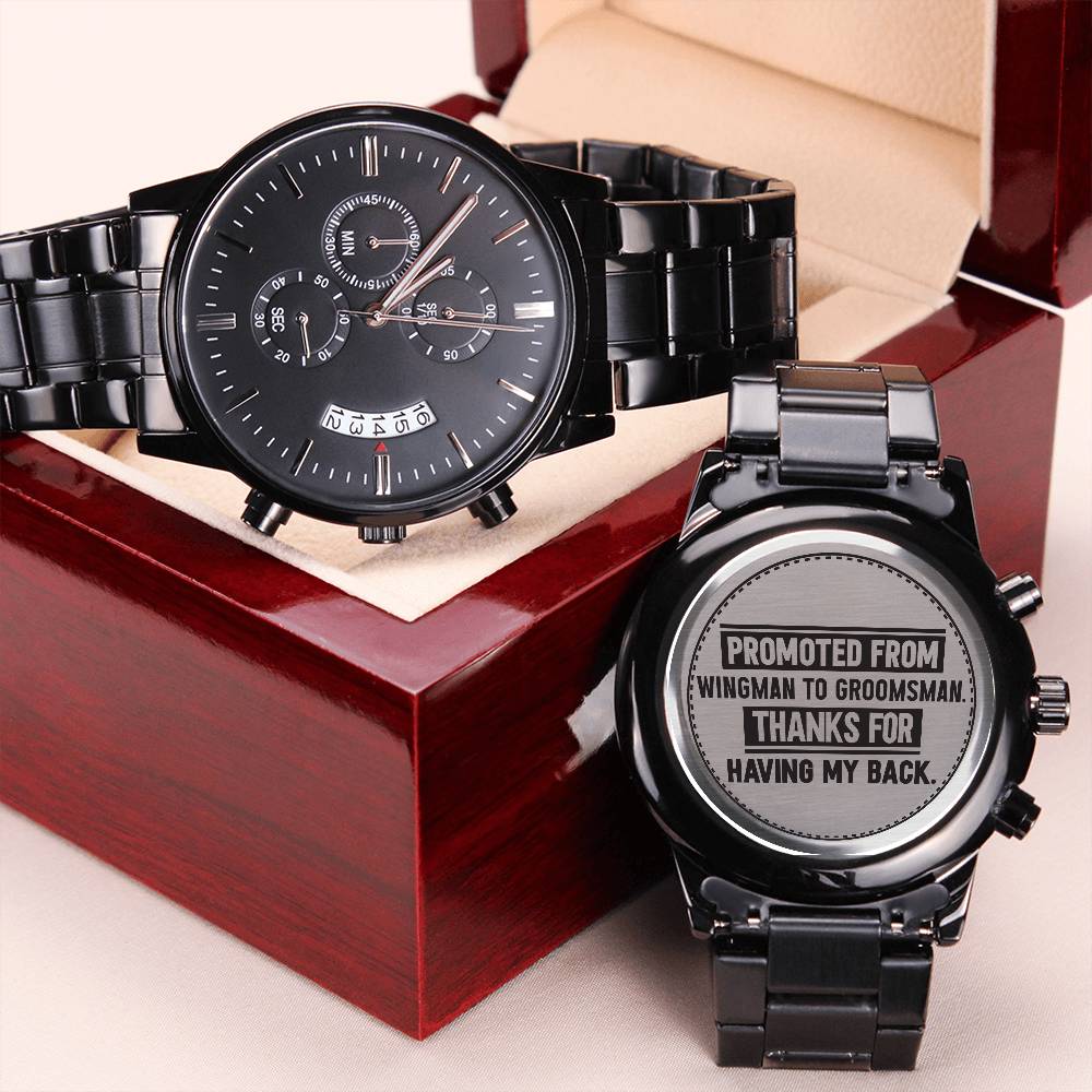 Engraved Groomsman Watch – Unique Wedding Party Gift for Him