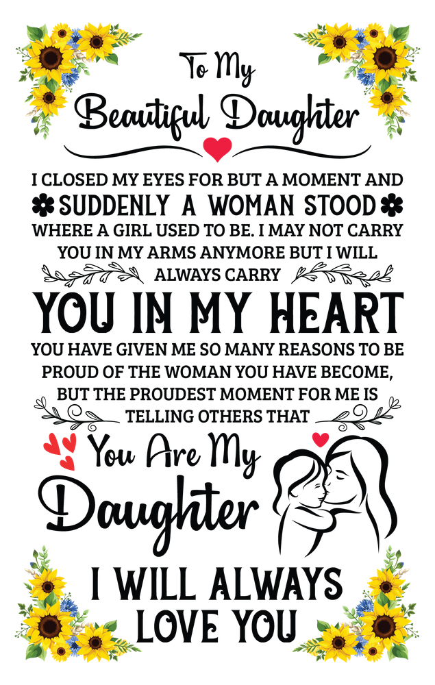 To My Daughter Proud – Leather Journal