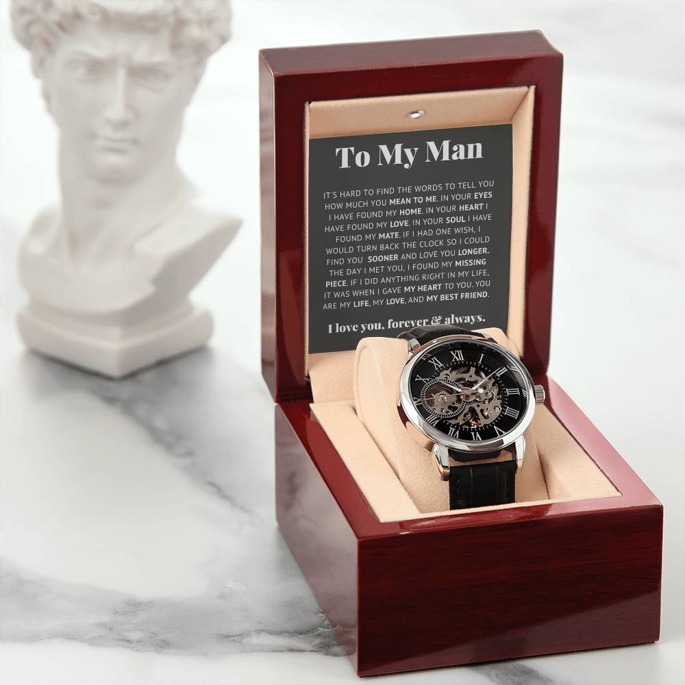 Luxury Personalised Watch for Him – Life, Love & Best Friend | Gift for Boyfriend