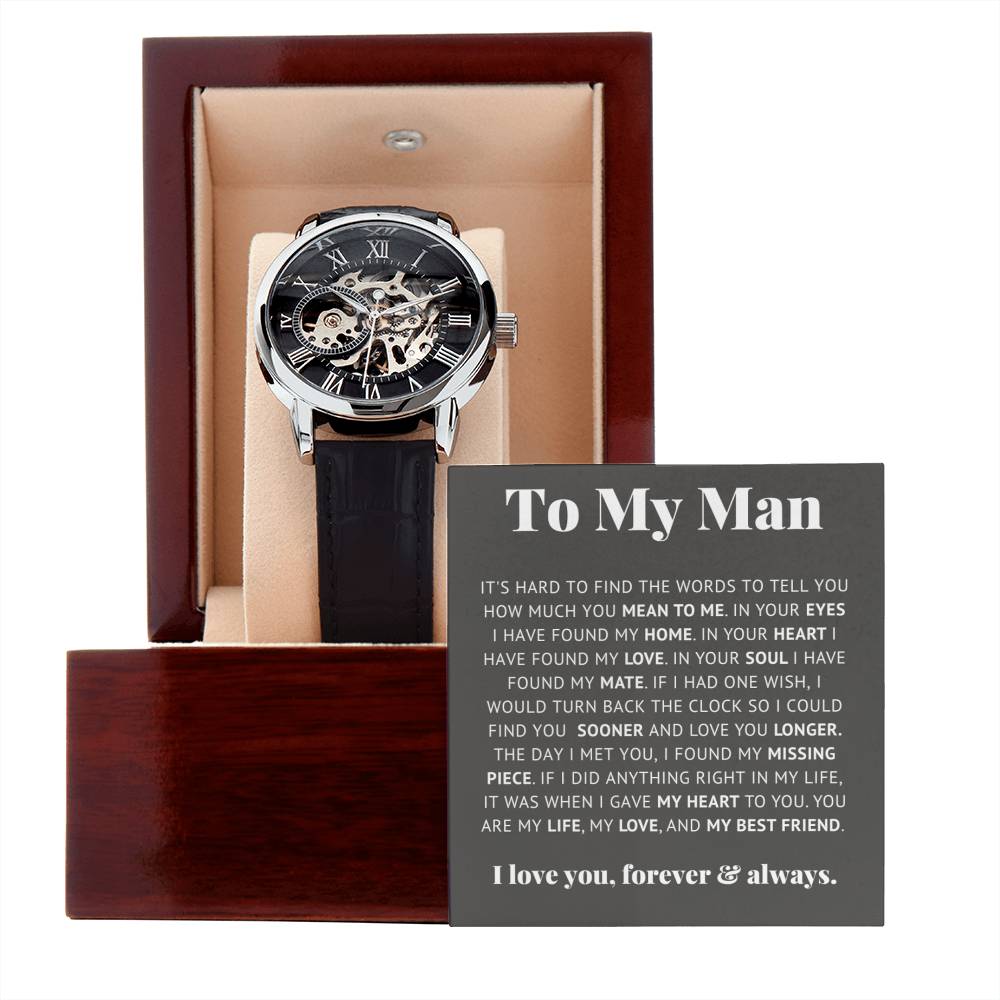 Luxury Personalised Watch for Him – Life, Love & Best Friend | Gift for Boyfriend