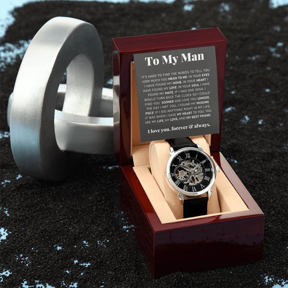 Luxury Personalised Watch for Him – Life, Love & Best Friend | Gift for Boyfriend