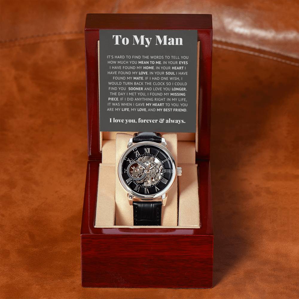 Luxury Personalised Watch for Him – Life, Love & Best Friend | Gift for Boyfriend