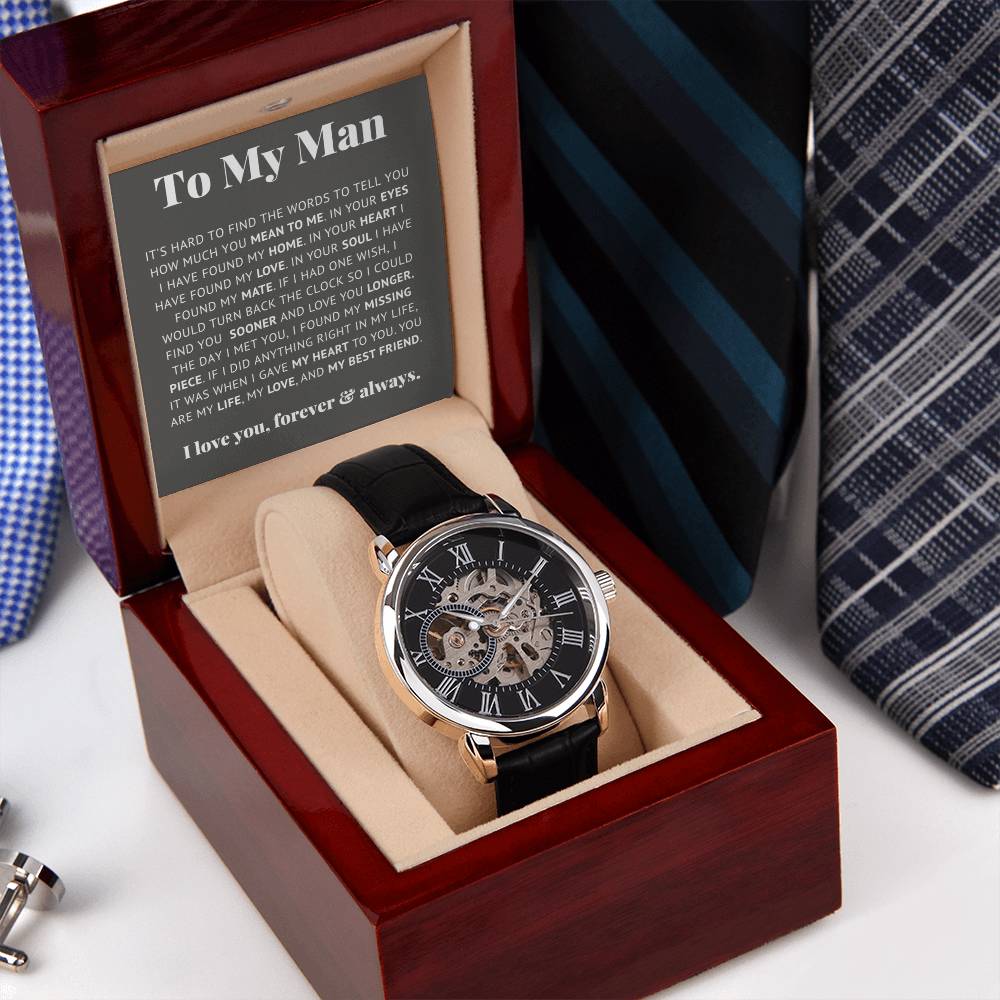Luxury Personalised Watch for Him – Life, Love & Best Friend | Gift for Boyfriend