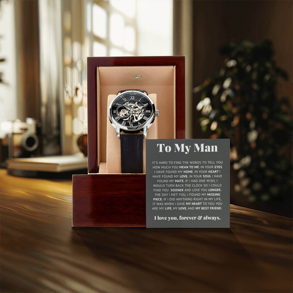 Luxury Personalised Watch for Him – Life, Love & Best Friend | Gift for Boyfriend
