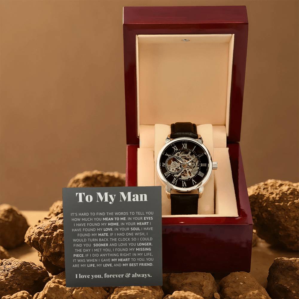 Luxury Personalised Watch for Him – Life, Love & Best Friend | Gift for Boyfriend